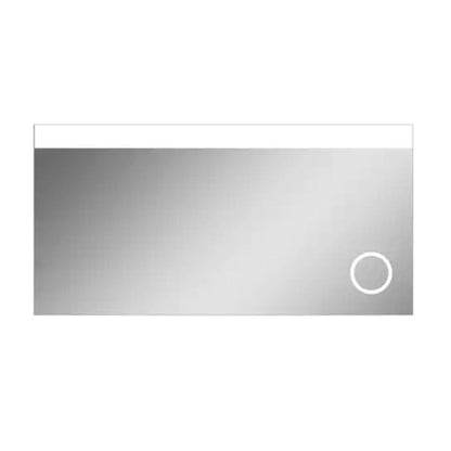 Lighted Impressions Grande 48" x 24" Rectangular Frameless Wall-Mounted LED Mirror With Touch Sensor & 3X Magnifier
