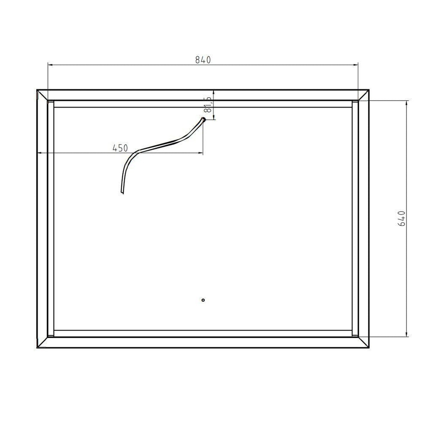 Lighted Impressions Kona 36" x 28" Rectangular Framed Wall-Mounted LED Mirror Cabinet With 3-Section Rocker Switch & Glass Shelves