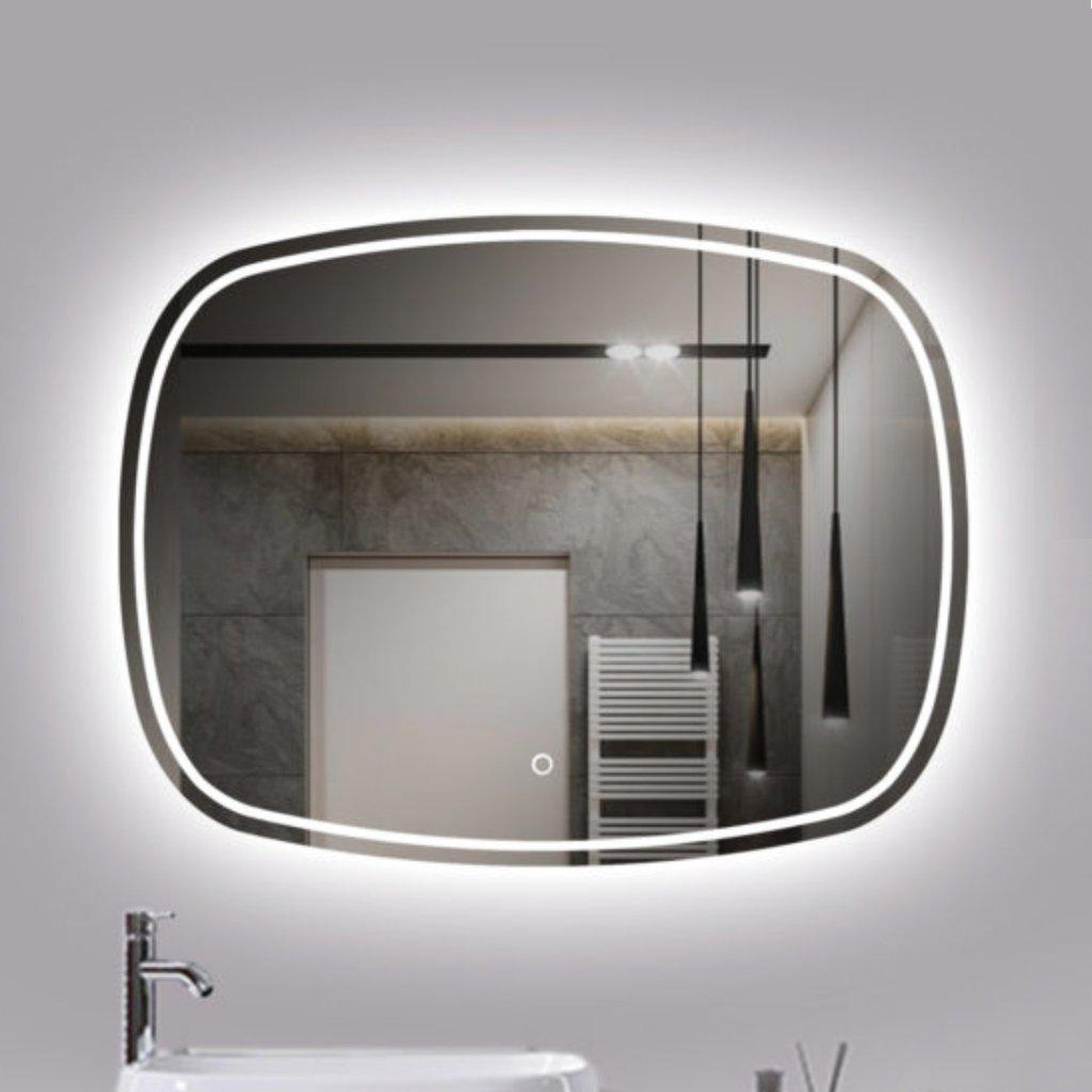 Lighted Impressions Magnum 32" x 24" Oval Frameless Wall-Mounted LED Mirror With Touch Sensor