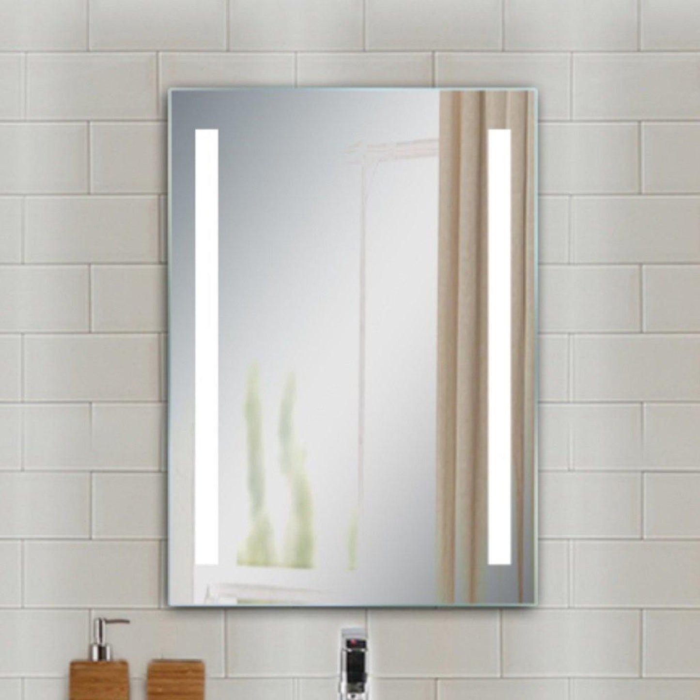 Lighted Impressions Maxx 20" x 28" Rectangular Frameless Wall-Mounted LED Mirror With 3-Way Rocker Switch
