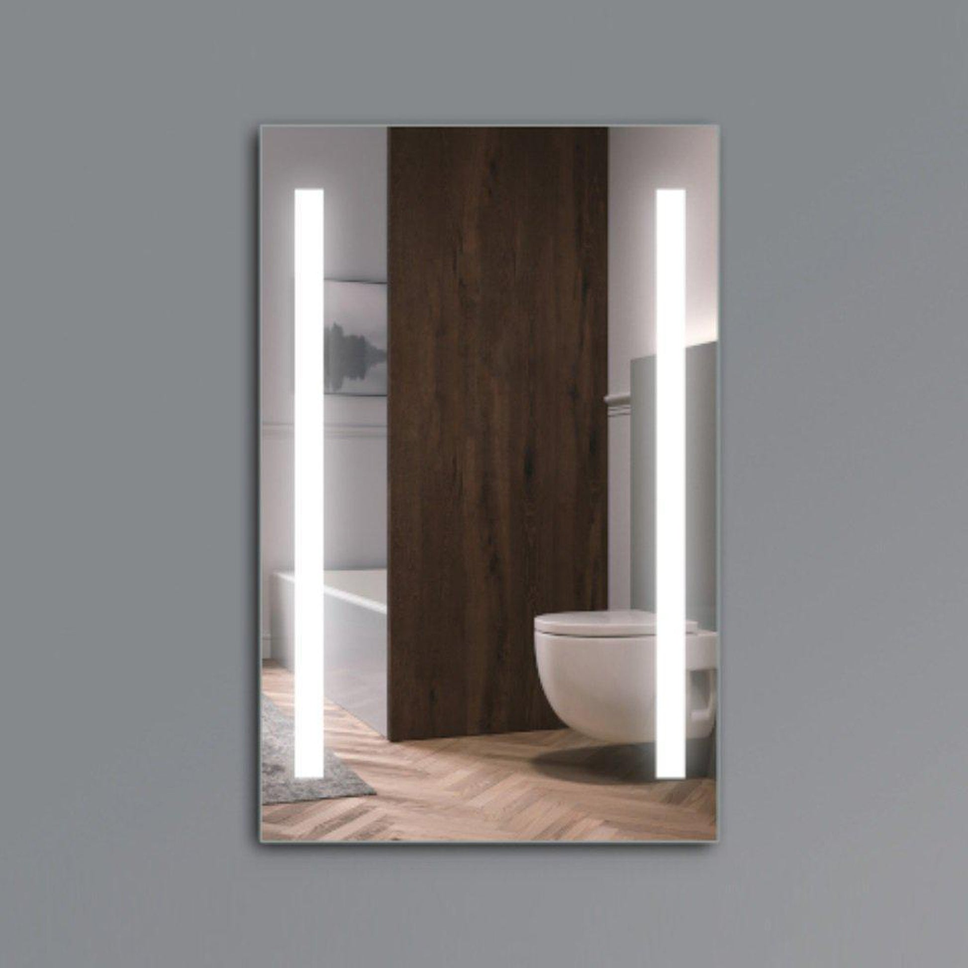 Lighted Impressions Mini Maxx 16" x 25" Rectangular Frameless Wall-Mounted LED Mirror With Rocker Switch