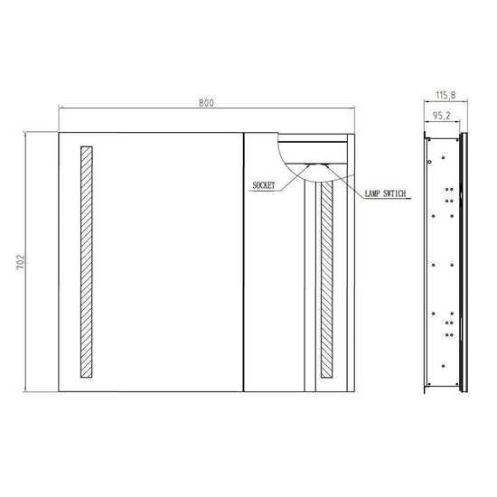 Lighted Impressions Royale 32" x 28" Rectangular Framed WallMounted L