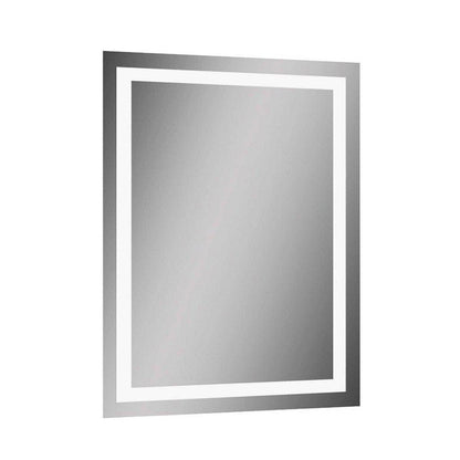 Lighted Impressions Vero 20" x 28" Rectangular Frameless Wall-Mounted LED Mirror With 3-Section Rocker Switch