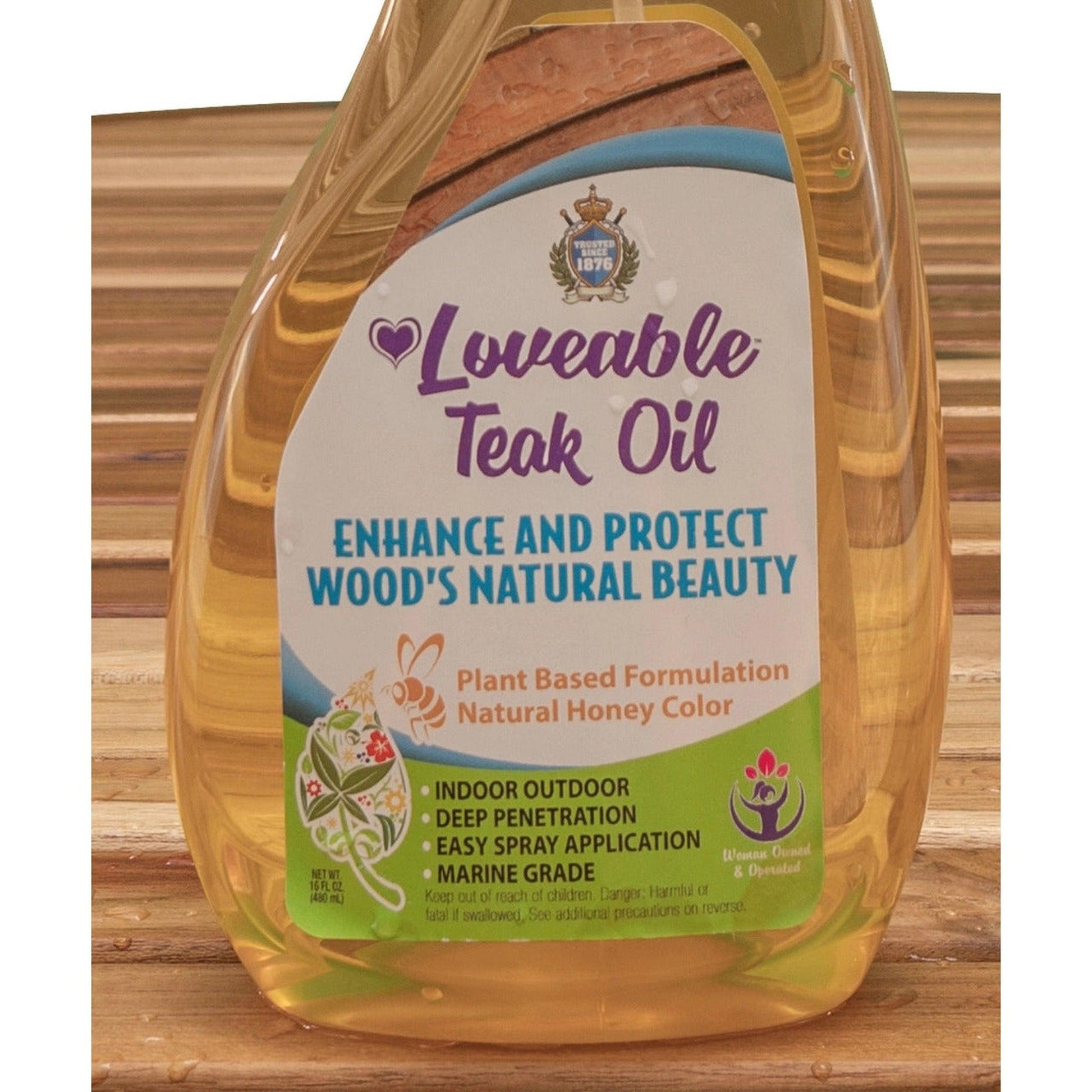 Loveable 16 oz. Spray Bottle Teak and Wood Protective Oil