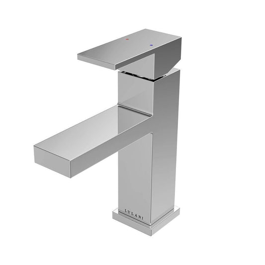 Lulani Santorini Single Hole Brushed Stainless Steel Bathroom Faucet