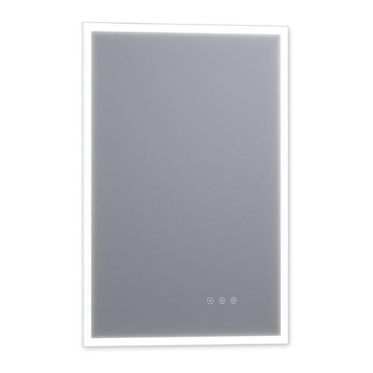 Luxaar Lucent 24" x 36" Wall-Mounted LED Vanity Mirror With Color Changer, Memory Dimmer & Defogger