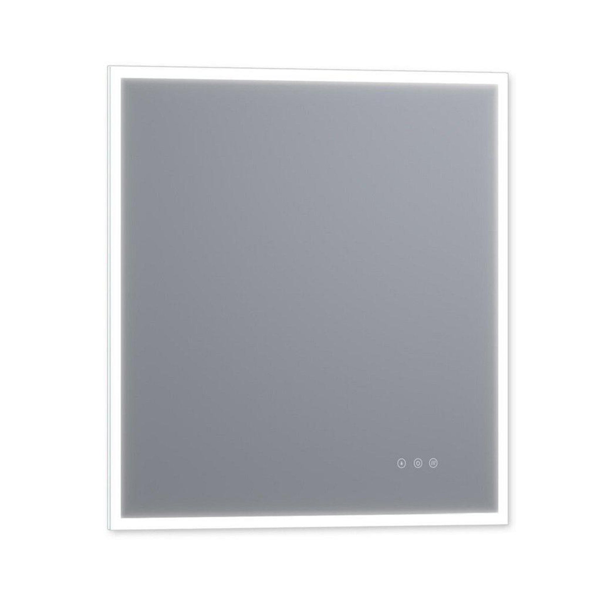Luxaar Lucent 34" x 36" Wall-Mounted LED Vanity Mirror With Color Changer, Memory Dimmer & Defogger
