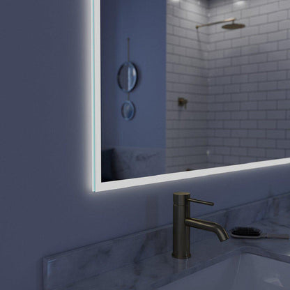 Luxaar Lucent 60" x 36" Wall-Mounted LED Vanity Mirror With Color Changer, Memory Dimmer & Defogger