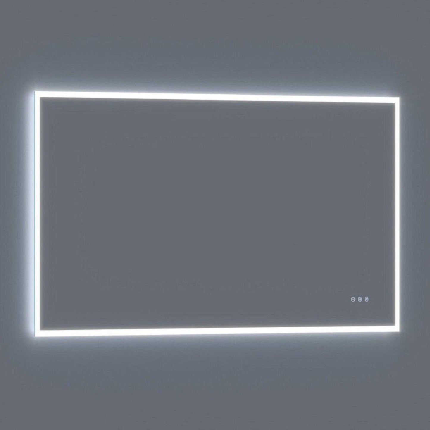 Luxaar Lucent 70" x 36" Wall-Mounted LED Vanity Mirror With Color Changer, Memory Dimmer & Defogger