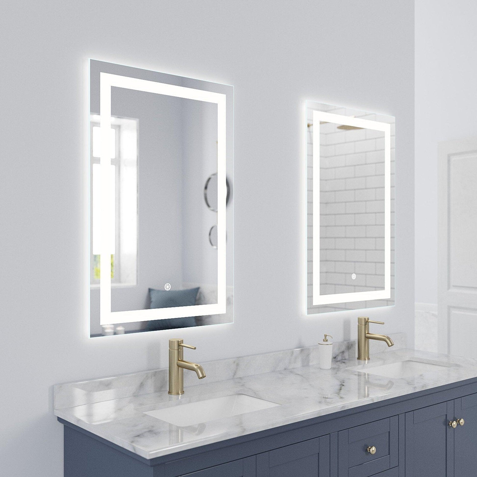 Luxaar Lumina 24" x 36" LED Lighted Vanity Mirror With Built-in Dimmer & Anti-Fog