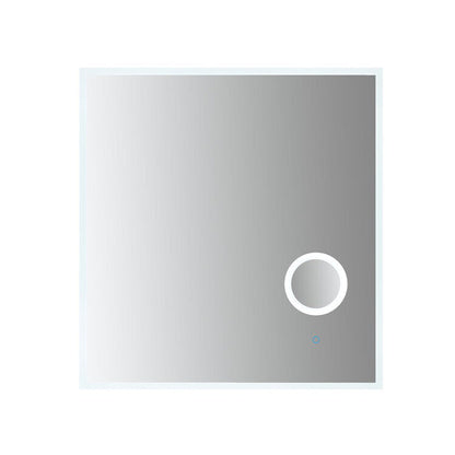 Luxaar Moderna 34" x 36" LED Mirror With Built-in 3x Magnifying Mirror, Memory Dimmer & Defogger
