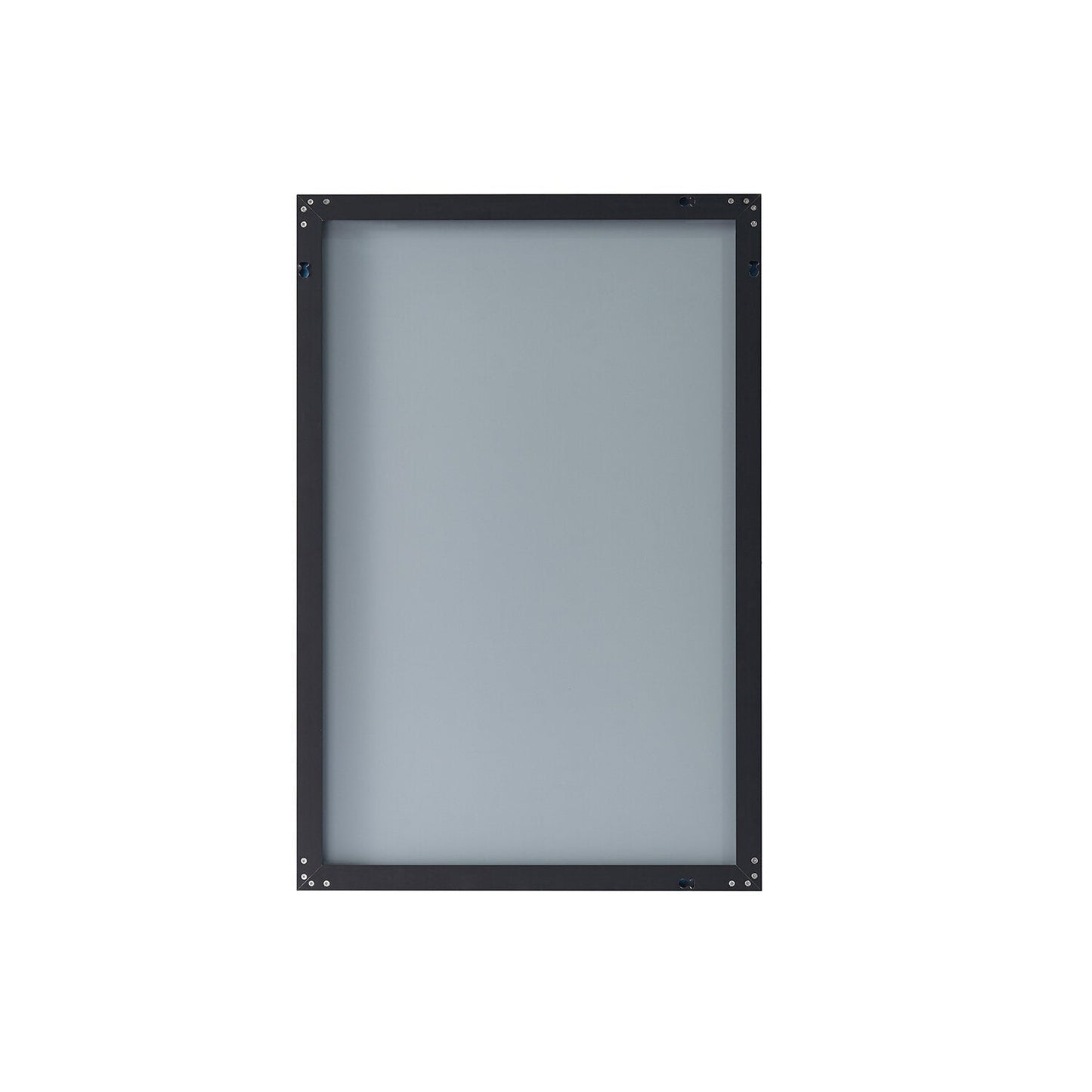 Luxaar Nuovo 24" x 36" Matte Black Wall-Mounted Framed Mirror