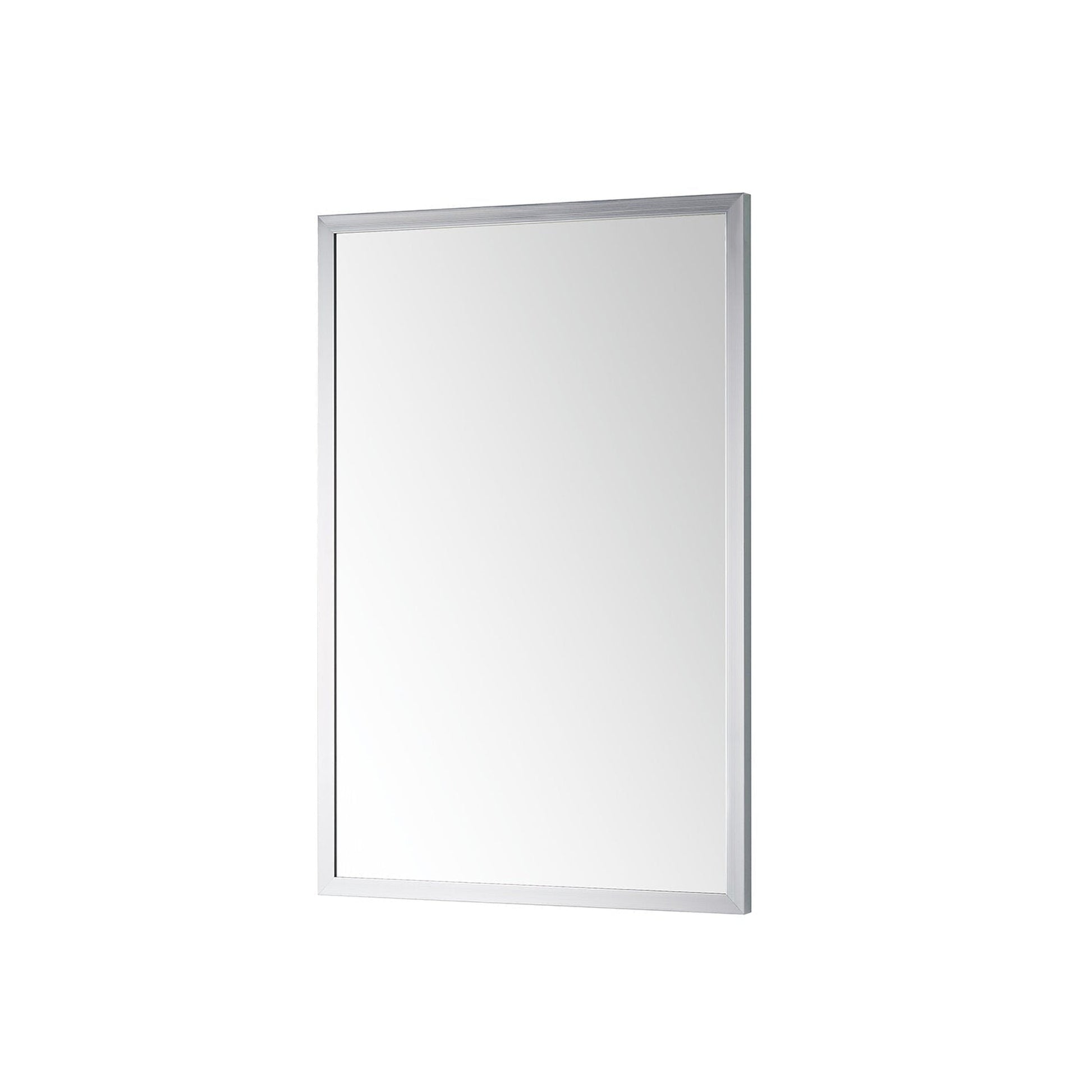 Luxaar Nuovo 24" x 36" Polished Chrome Wall-Mounted Framed Mirror