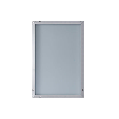 Luxaar Nuovo 24" x 36" Polished Chrome Wall-Mounted Framed Mirror