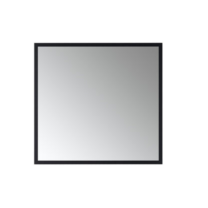 Luxaar Nuovo 34" x 36" Matte Black Wall-Mounted Framed Mirror