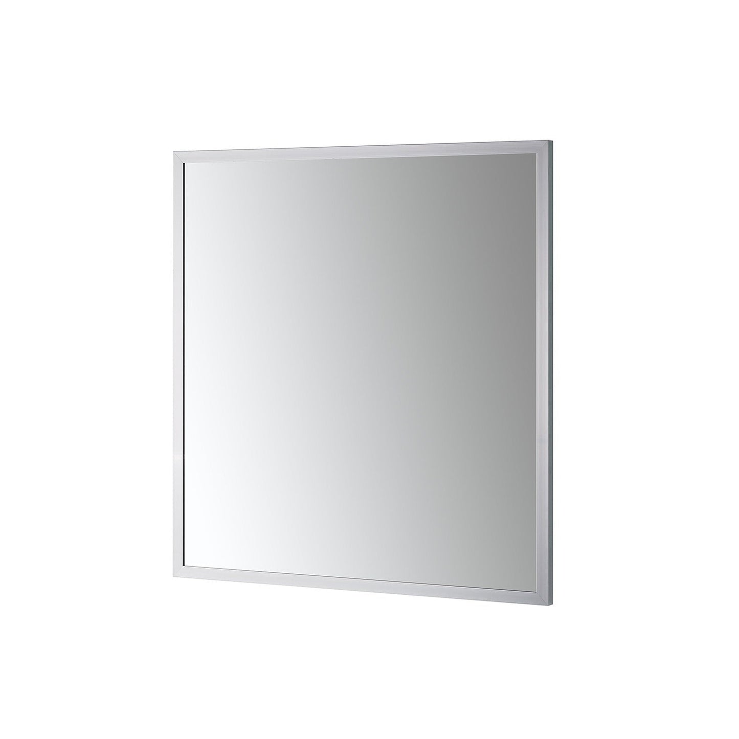 Luxaar Nuovo 34" x 36" Polished Chrome Wall-Mounted Framed Mirror