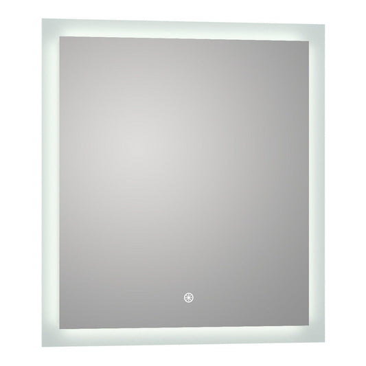 Luxaar Puralite 34" x 36" LED Wall-Mounted Backlit Vanity Mirror With Memory Dimmer