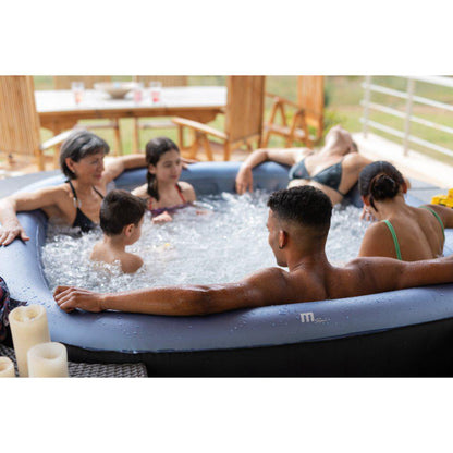 MSpa Delight Tekapo 73" x 27" 6-Person 132-Jet Square Gray Inflatable Indoor And Outdoor Hot Tub