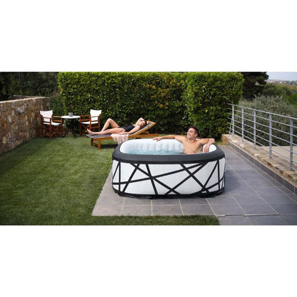 MSpa Premium Soho 73" x 27" 6-Person 132-Jet Square White Inflatable Indoor And Outdoor Hot Tub