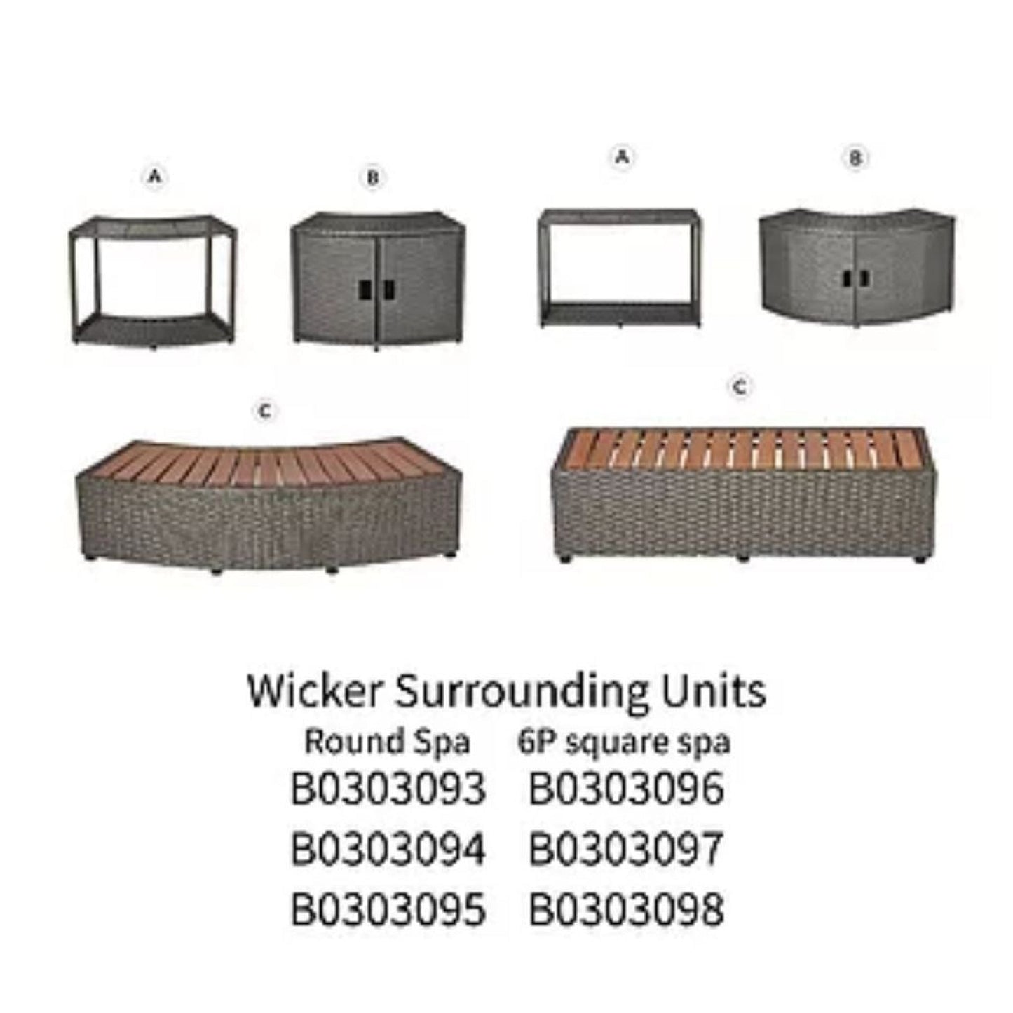 MSpa Wicker Surrounding Units For Hot Tub