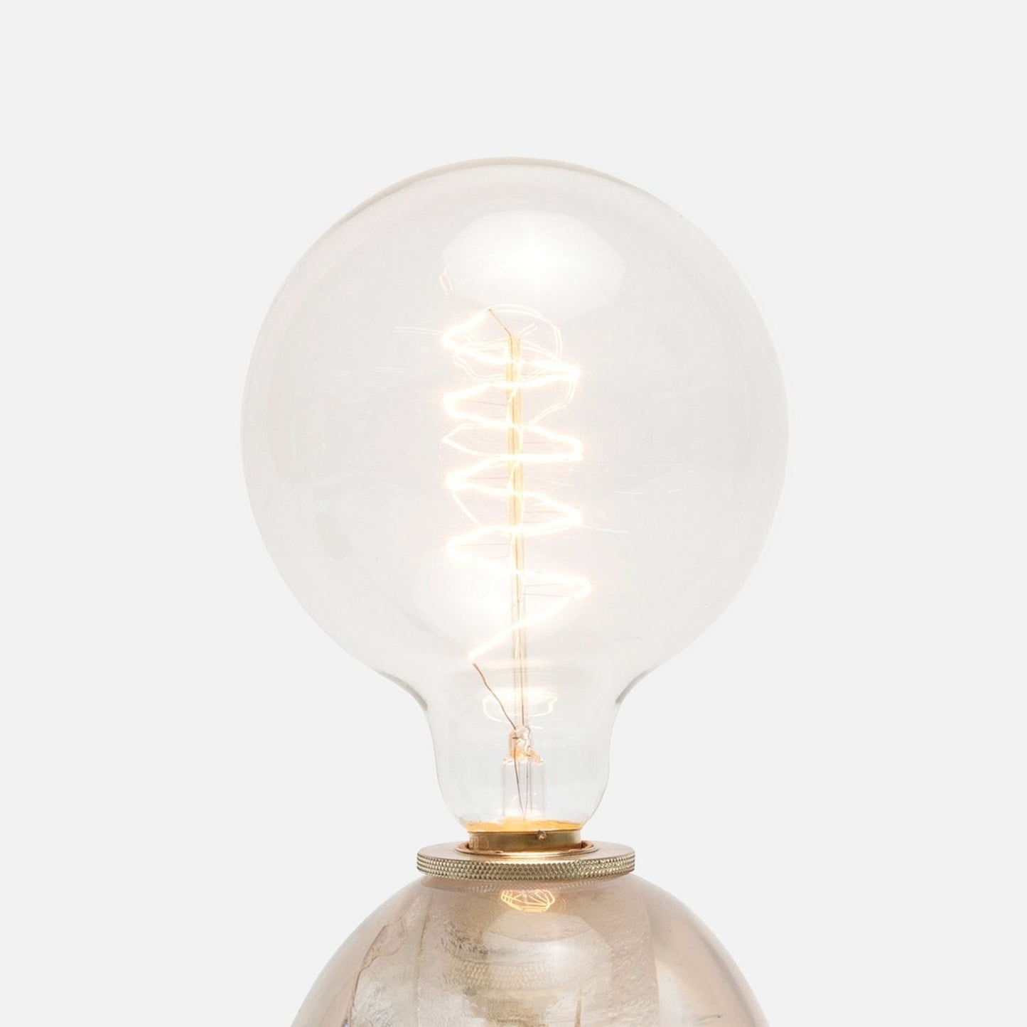Made Goods 3" x 5" 60W Small Clear Round Bulb With Inner Vertical Spiral