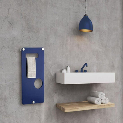 Maya Bath Aldemo 12" x 25" Blue Ceramic Wall-Mounted Hardwired Electric Towel Warmer