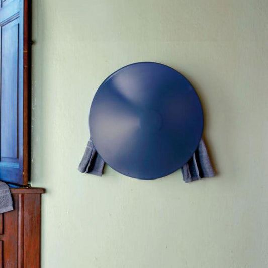 Maya Bath Shield 18" x 7" Blue Steel Wall-Mounted Hardwired Electric Towel Warmer