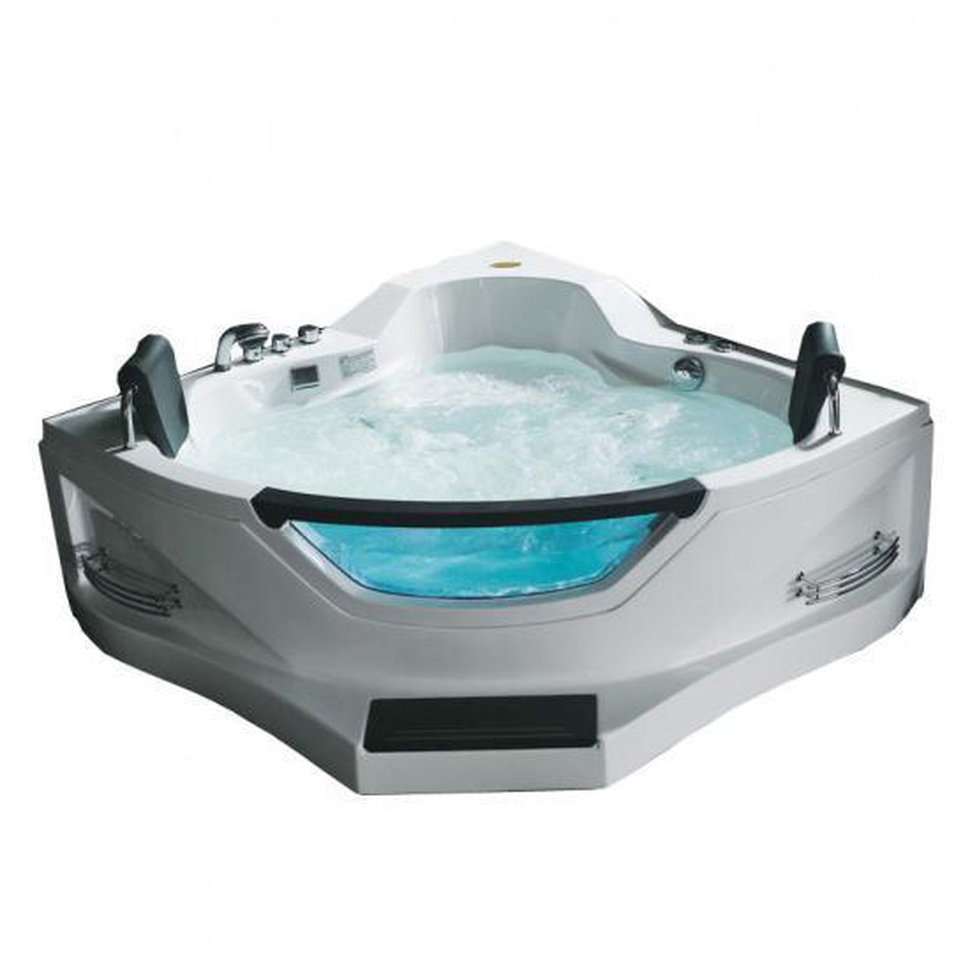 71'' Corner Whirlpool Tub Air Jet Massage Bathtub with Hand Shower and –  Giving Tree