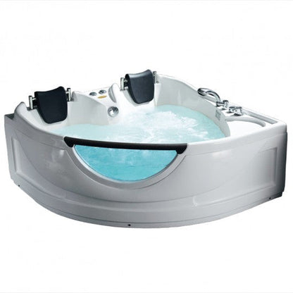Mesa 60" x 60" x 28" Two Person Corner Whirlpool Jetted Combo Tub With 9 Whirlpool Jets and Air System