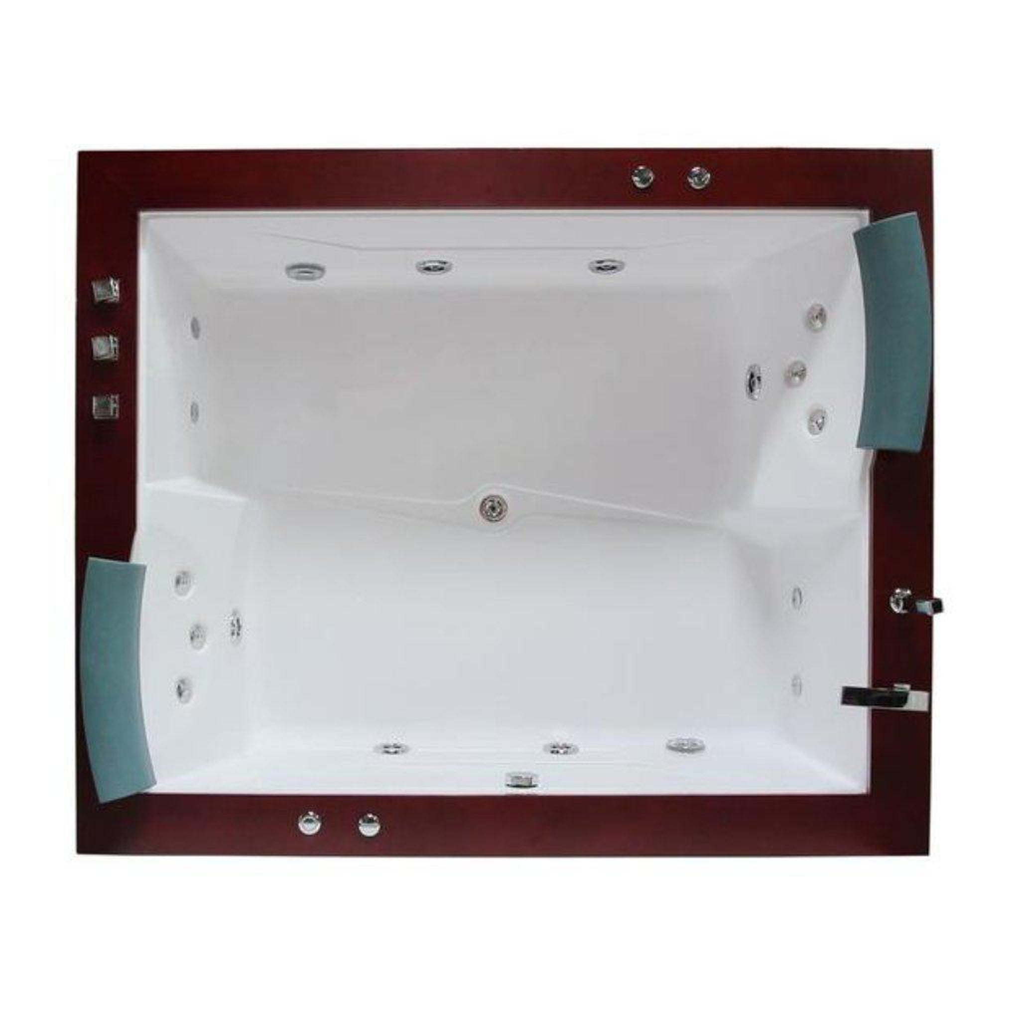 Mesa Monterey 71" x 60" x 28" Two Person Freestanding Bathtub With Bro