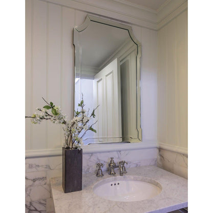 Mirror Home 24" x 40" hand cut and beveled center bathroom mirrors