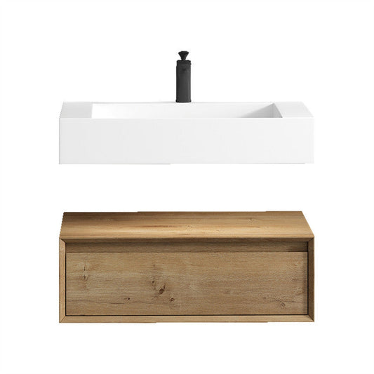 Moreno Bath ALYSA 30" White Oak Floating Vanity With Single Reinforced White Acrylic Sink