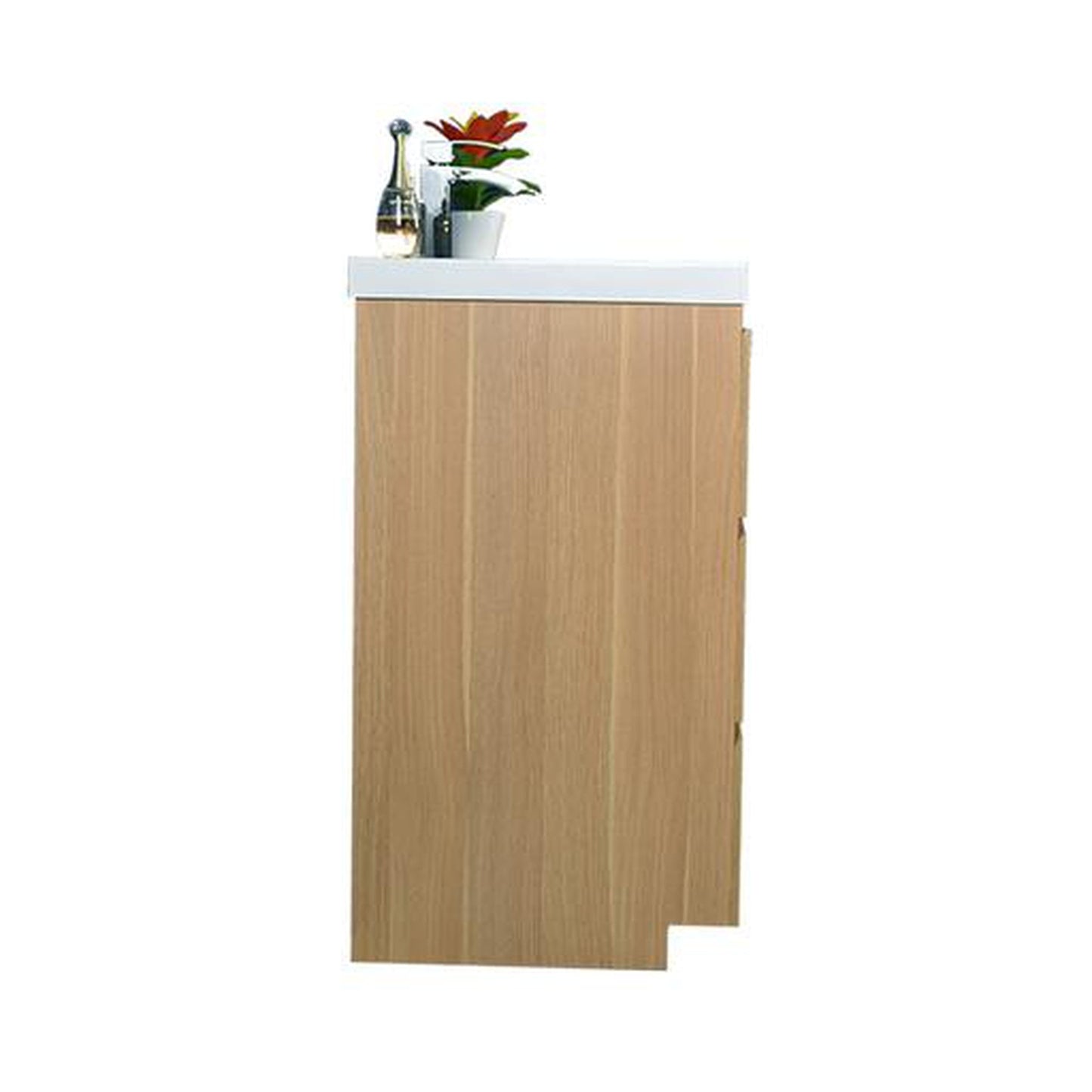 Moreno Bath Angeles 36" White Oak Freestanding Vanity With Single Reinforced White Acrylic Sink