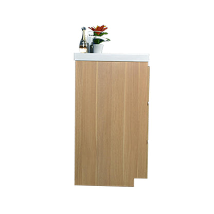 Moreno Bath Angeles 42" White Oak Freestanding Vanity With Single Reinforced White Acrylic Sink
