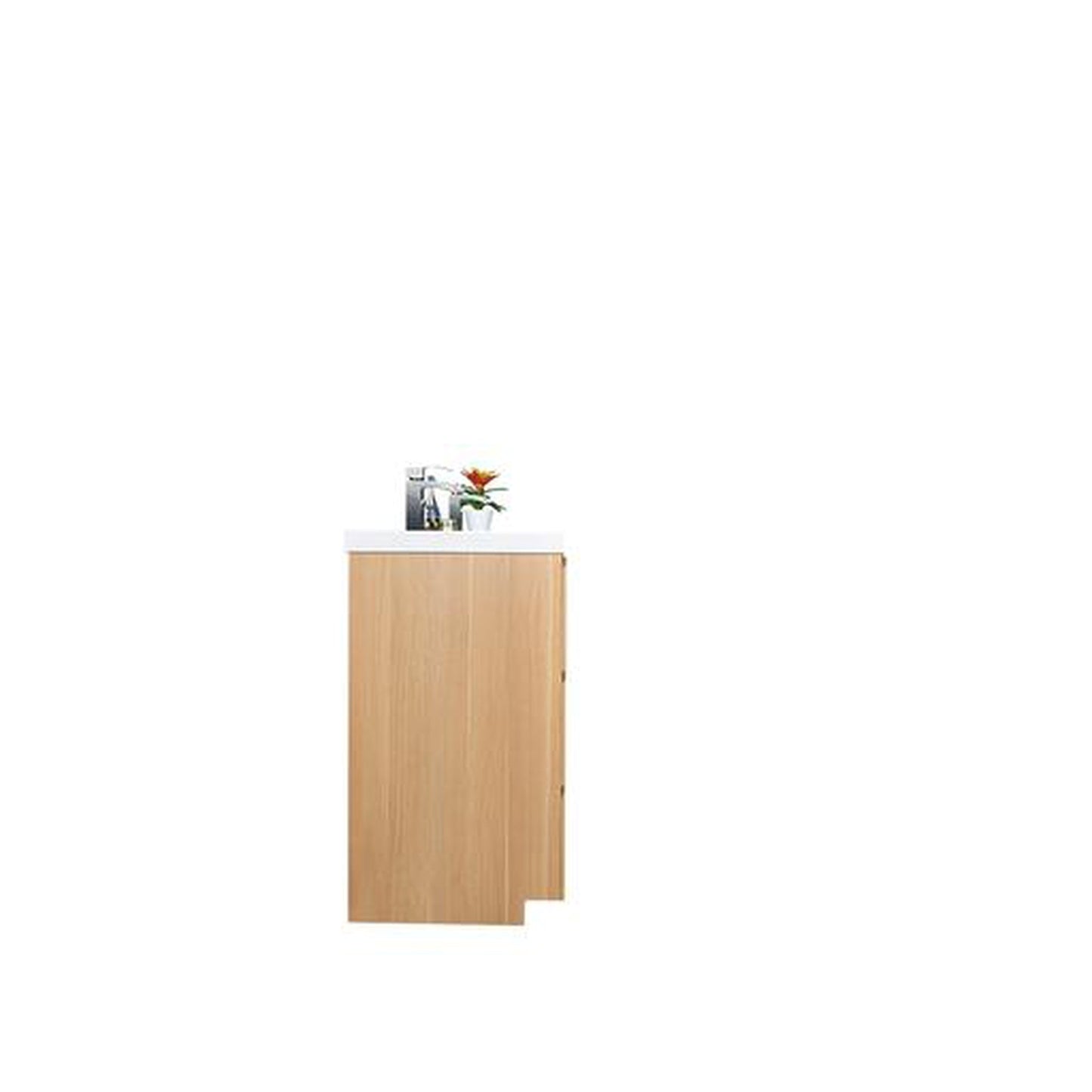 Moreno Bath Angeles 72" White Oak Freestanding Vanity With Double Reinforced White Acrylic Sinks