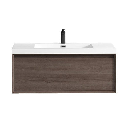 Moreno Bath BELLA 42" Red Oak Wall-Mounted Vanity With Single Reinforced White Acrylic Sink