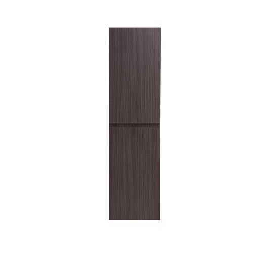 Moreno Bath Bohemia Lina 16" Dark Gray Oak Wall-Mounted Linen Storage Cabinet