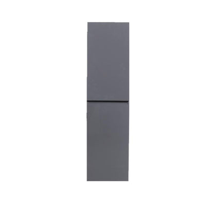 Moreno Bath Bohemia Lina 16" High Gloss Gray Wall-Mounted Linen Storage Cabinet