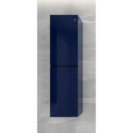 Moreno Bath Bohemia Lina 16" High Gloss Night Blue Wall-Mounted Linen Storage Cabinet