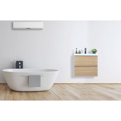 Moreno Bath Bohemia Lina 24" White Oak Wall-Mounted Vanity With Single Reinforced White Acrylic Sink