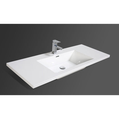 Moreno Bath Dolce 48" Dark Gray Oak Freestanding Vanity With Single Reinforced White Acrylic Sink