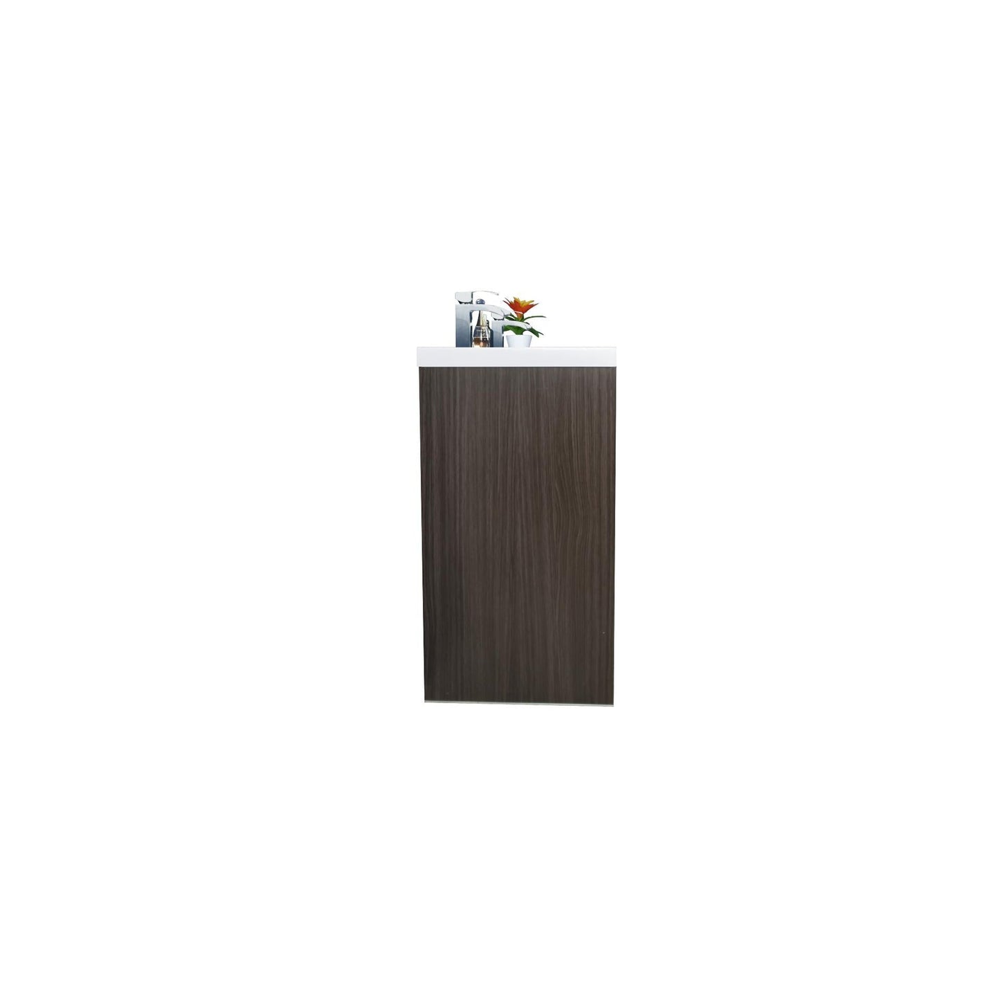 Moreno Bath Dolce 72" Dark Gray Oak Freestanding Vanity With Double Reinforced White Acrylic Sinks