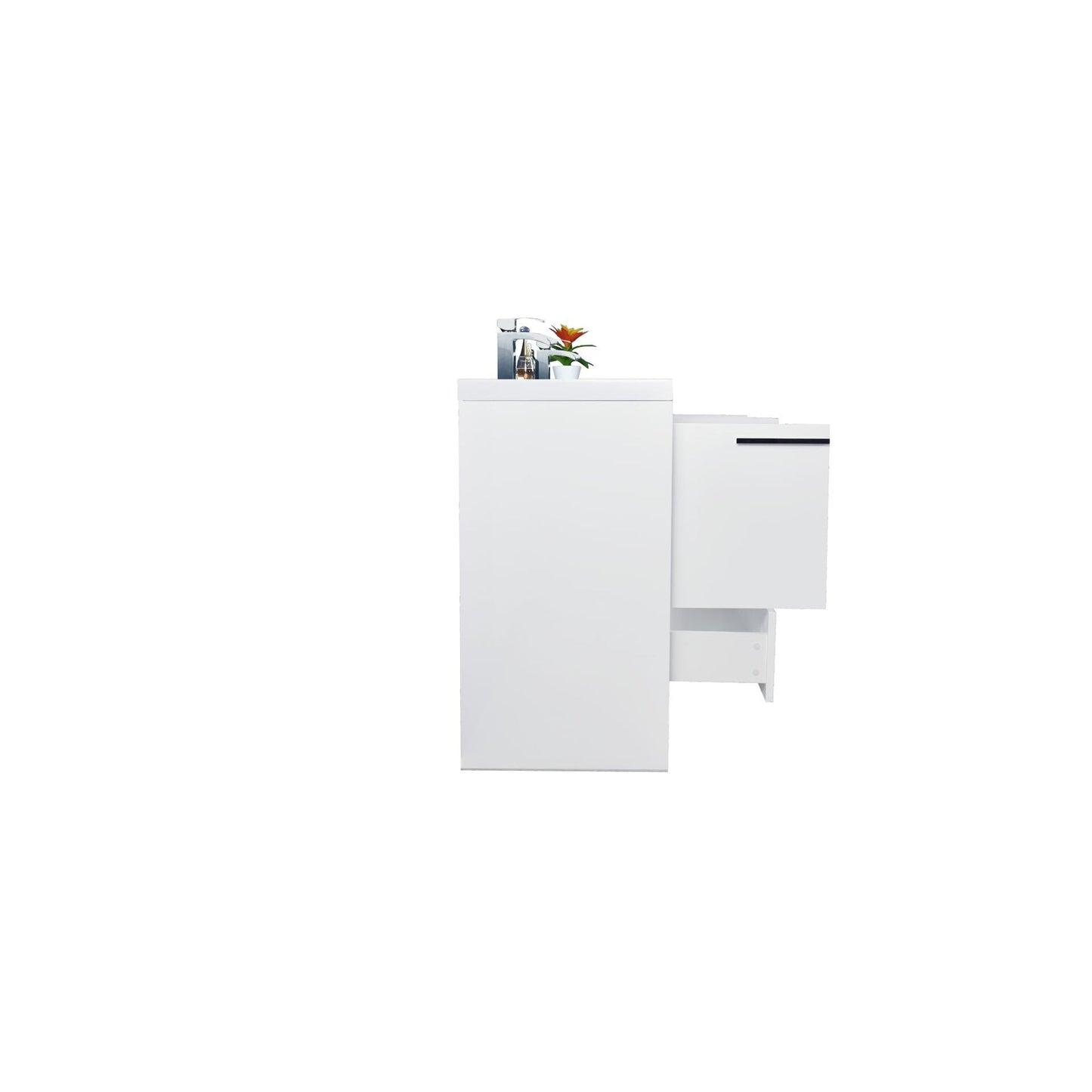 Moreno Bath Dolce 72" High Gloss White Freestanding Vanity With Double Reinforced White Acrylic Sinks