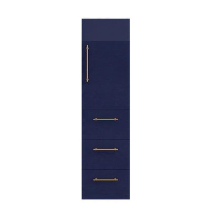 Moreno Bath ELSA 16" High Gloss Night Blue Wall-Mounted Bathroom Linen Side Cabinet