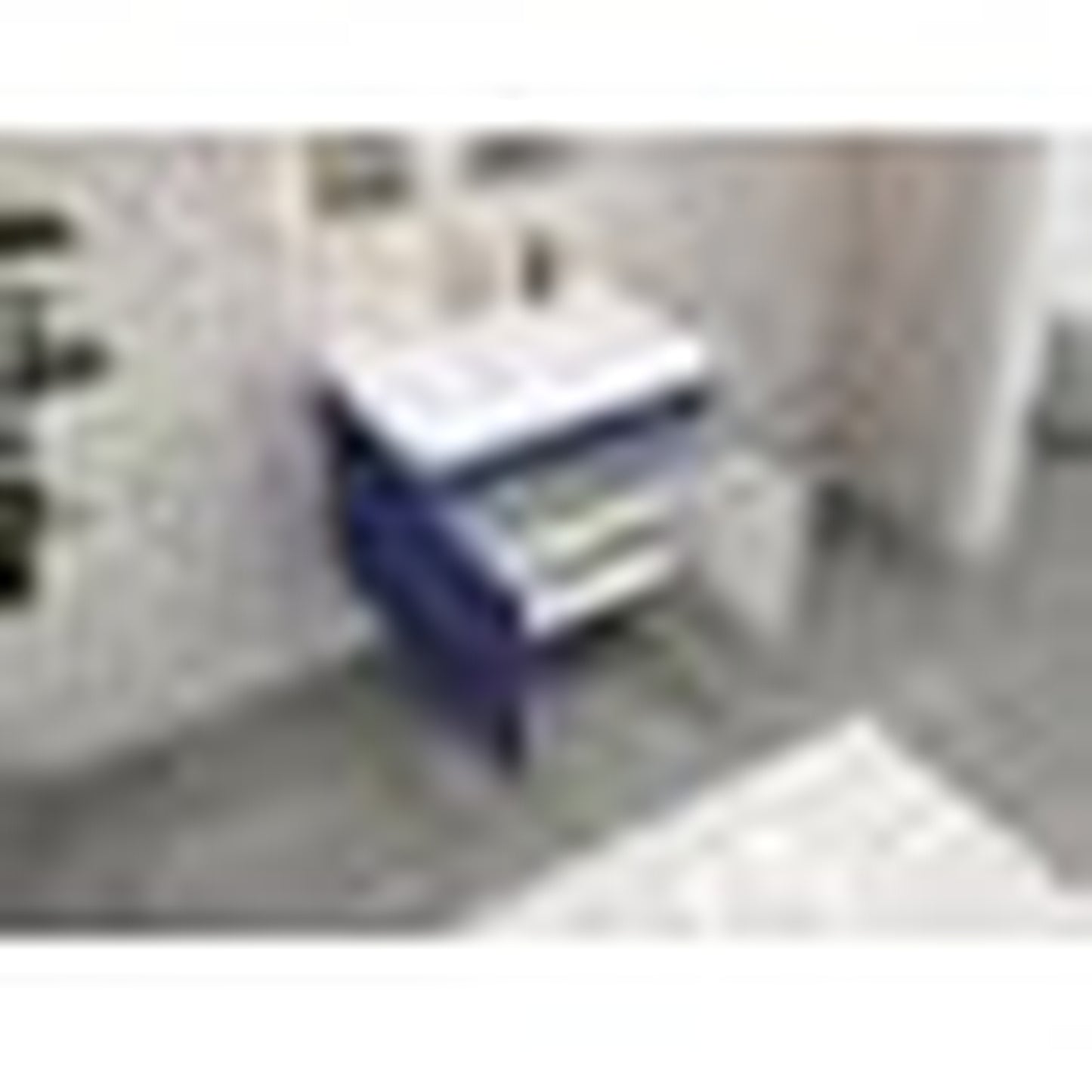 Moreno Bath ELSA 30" High Gloss Night Blue Wall-Mounted Vanity With Single Reinforced White Acrylic Sink