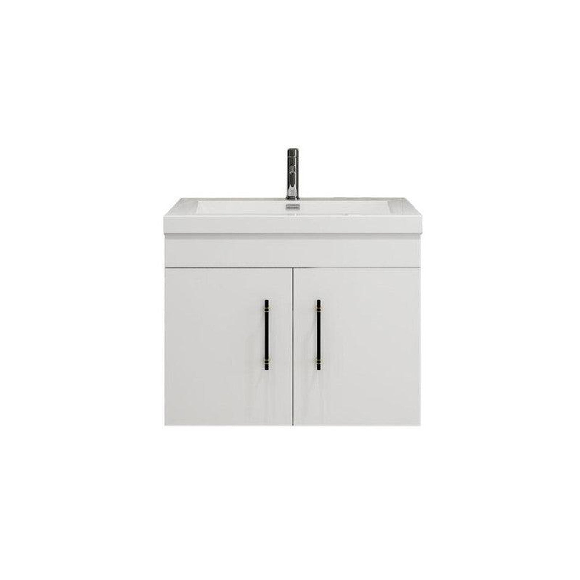 Moreno Bath ELSA 30" High Gloss White Wall-Mounted Vanity With Single Reinforced White Acrylic Sink