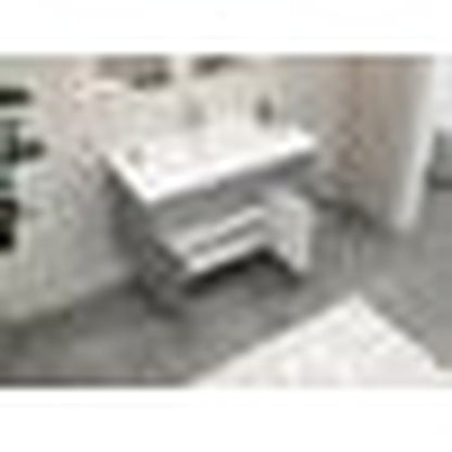 Moreno Bath ELSA 42" High Gloss Gray Wall-Mounted Vanity With Right Side Drawers and Single Reinforced White Acrylic Sink