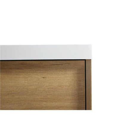 Moreno Bath Kingdee 36" White Oak Wall-Mounted Vanity With Single Reinforced White Acrylic Sink