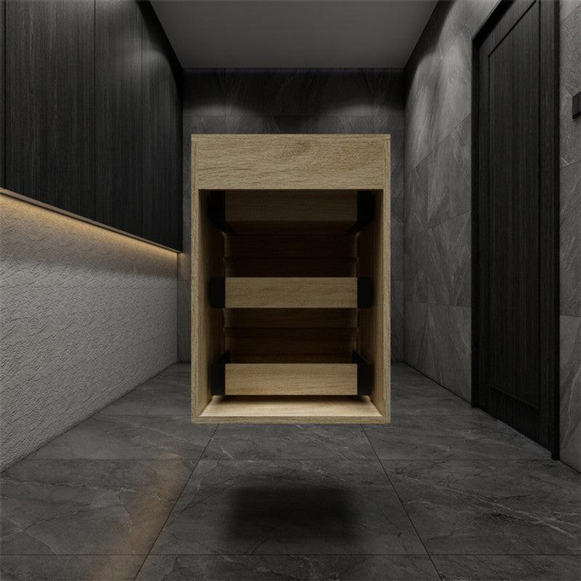 Moreno Bath MAX 20" Coffee Wood Wall-Mounted Linen Cabinet