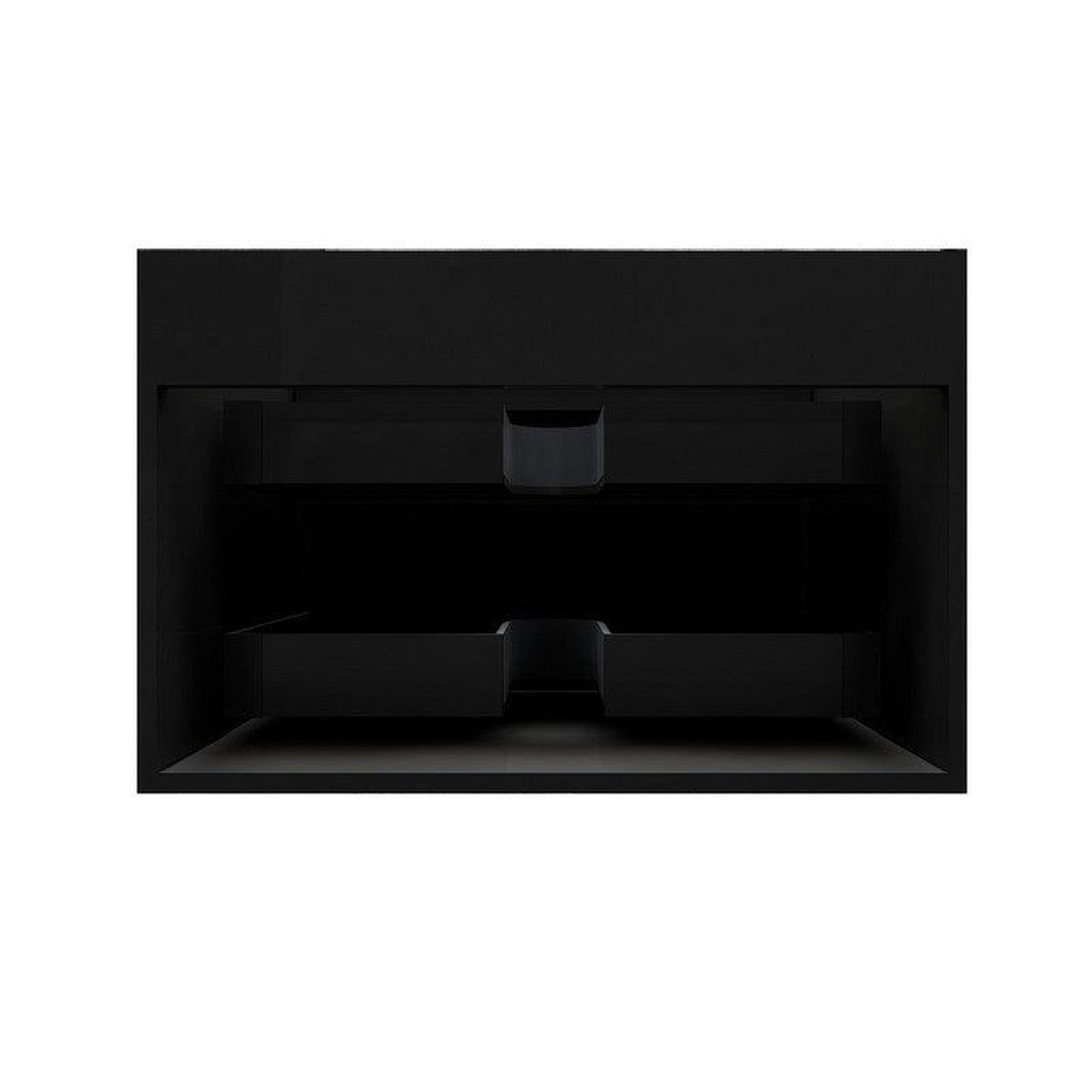 Moreno Bath MAX 30" Gloss Black Wall-Mounted Vanity With Single Reinforced White Acrylic Sink